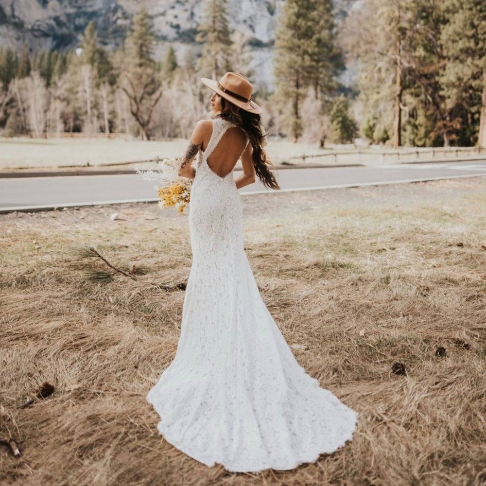 Love Everlasting White Floral Lace Mermaid Maxi Dress